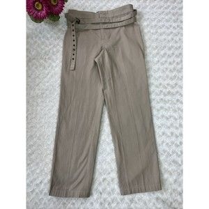 Authentic Gucci Women's Pants Khaki Attached Adjustable Belt IT Sz 40, US 4